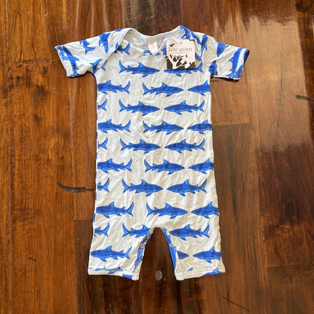NWT Kate Quinn sharks bamboo romper!